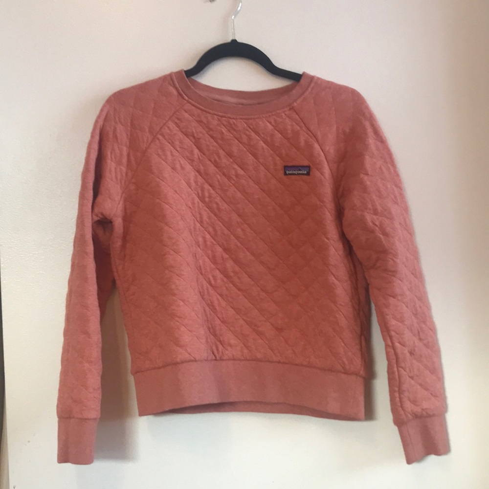 Patagonia Cotton Quilt Crew Top- coral